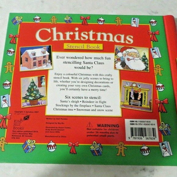 Christmas Stencil Book by Gail Penston Book NWOT - Picture 3 of 3